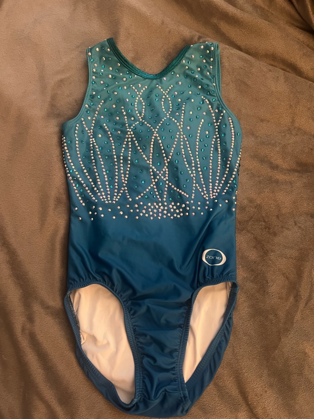 Gorgeous teal chalk warrior leotard size AXS